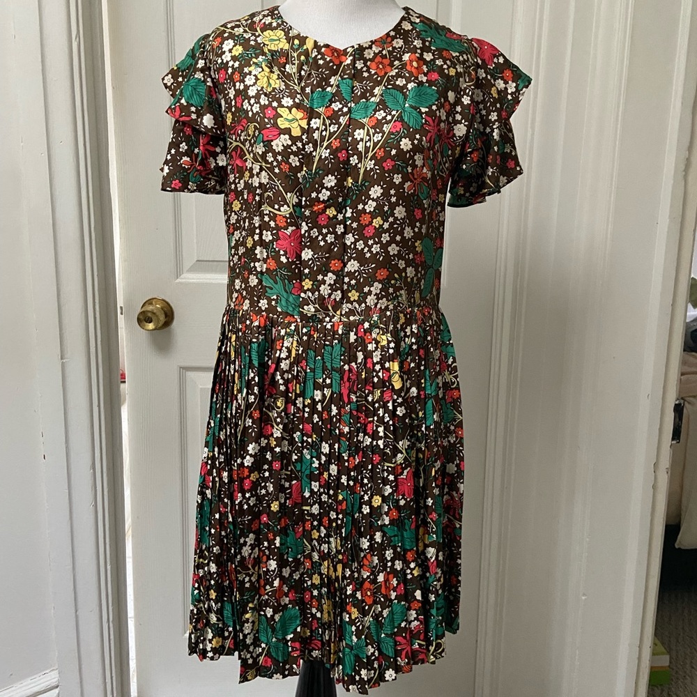 Vintage silk handmade dress. Small.